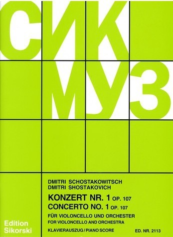 SHOSTAKOVICH D. - CONCIERTO Nº1 PARA VIOLONCHELO OP.107