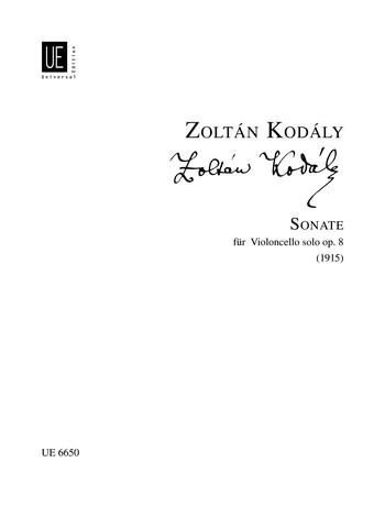KODÁLY, Z. - SONATA PARA VIOLONCHELO SOLO Op. 8
