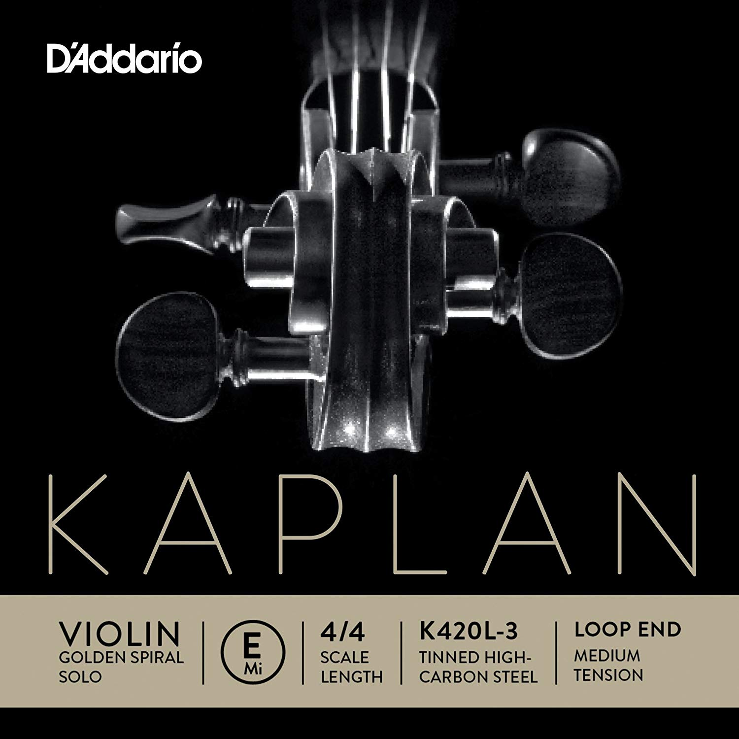 CUERDA VIOLÍN D'ADDARIO KAPLAN GOLDEN SPIRAL 1a MI LAZO. MEDIO