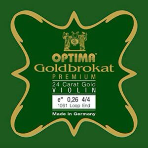 CUERDA VIOLÍN LENZNER/OPTIMA GOLDBROKAT PREMIUM 24K GOLD 1a MI LAZO 0,26