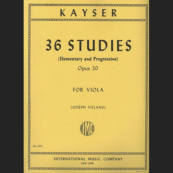 KAYSER H.E. - 36 ESTUDIOS - ED. INTERNATIONAL