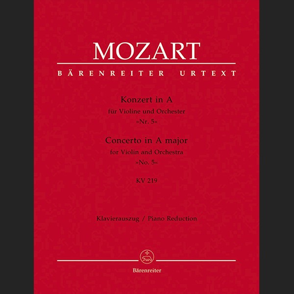 MOZART W.A. - CONCIERTO Nº5 LA M URTEXT KV.219 - ED. BARENREITER