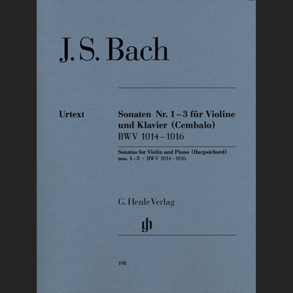 BACH J.S. - SONATAS V.1 (1-3) URTEXT BWV.1014-1016 - ED. HENLE VERLAG
