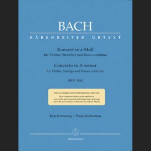 BACH J.S. – CONCIERTO Nº1 LA m URTEXT – ED. BARENREITER