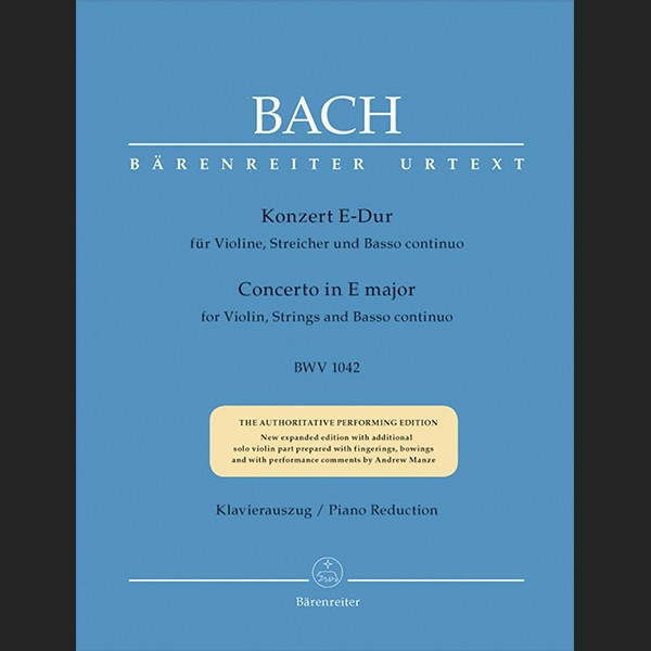 BACH J.S. - CONCIERTO Nº2 MI M URTEXT - ED. BARENREITER