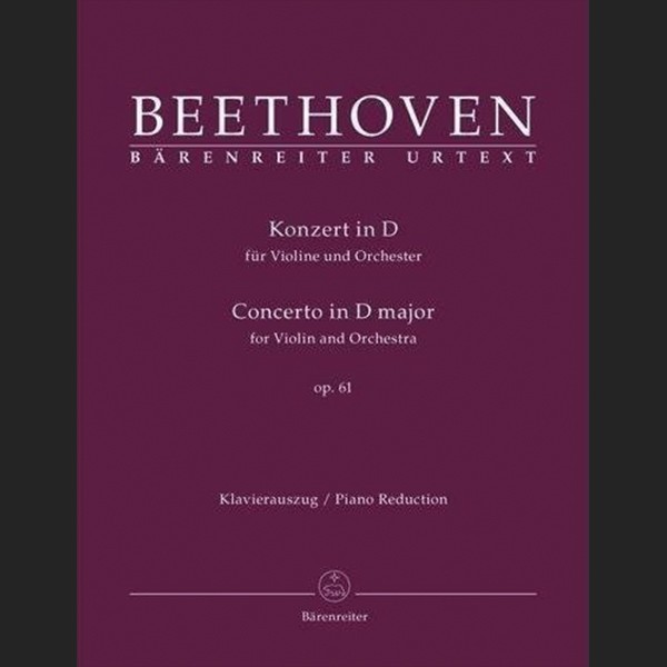 BEETHOVEN L.V. - CONCIERTO RE M URTEXT OP.61 - ED. BARENREITER