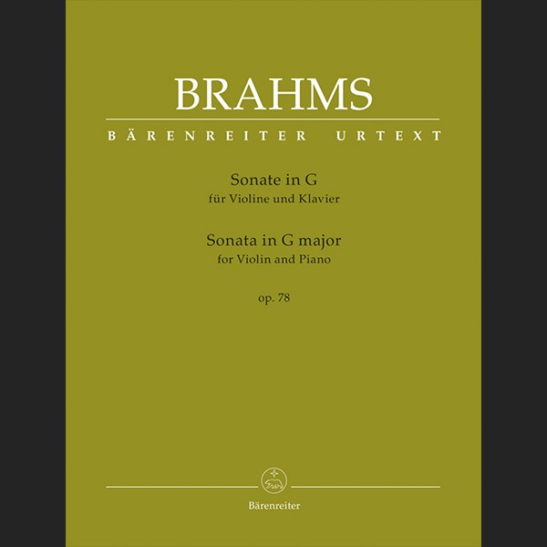 BRAHMS J. - SONATA SOL M OP.78 - ED. BARENREITER