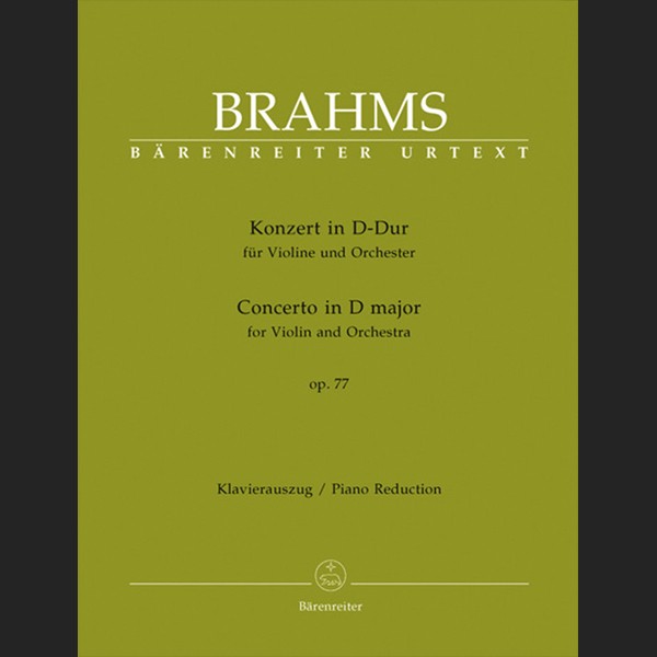 BRAHMS J. - CONCIERTO RE M OP.77 URTEXT - ED. BARENREITER
