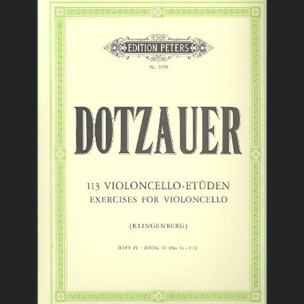 DOTZAUER J.J.F. - 113 ESTUDIOS V.4 (86-113) - ED. PETERS